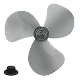 Generisch 16-Zoll-Ersatz-Lüfterflügel – 3-Blatt-Propeller Mit Mutternabdeckung | 400-mm-Ersatzflügel Für Tisch- Und Bodenventilatoren | Kompatibel Mit Stand-, Stand- Und Wandventilatoren
