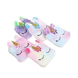 Toyvian 2 Stück Teiliges Einhorn Plüsch Münztaschen Kleine Geldbörsen mit Reißverschluss Vielseitig als Schlüsselanhänger Kosmetiktasche und Portemonnaie Weiches Zufällige Zufällige Farbe