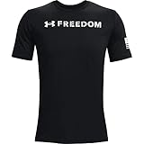 Under Armour Men's New Freedom Flag Bold T-Shirt , Black (002)/White , Medium