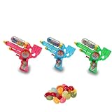 Wasserpistole gefüllt mit Jellybeans – 3er Set in Grün, Rot & Blau – Süßigkeiten & Spielzeug in Einem – Perfekt für Kindergeburtstage, Partys & Sommeraktivitäten