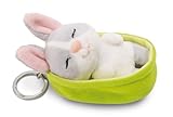 NICI Schlüsselanhänger Sleeping Pets Hase grau 8cm