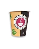PACKEO 200/500/1000 Stk. Kaffeebecher, Coffee to go, Pappe beschichtet, 8oz., 200 ml (200)