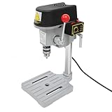 Tischbohrmaschine 340W Säulenbohrmaschine 3 Stufen Einstellbar, Klemmen-Durchmesser 0,1-1cm für DIY, Installation von Möbeln