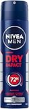 NIVEA MEN Dry Impact Deo Spray, Antitranspirant für 72h zuverlässigen Schutz gegen Schweiß und Geruch, antibakterielles Deodorant ohne Ethylalkohol (150 ml)