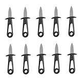 INOOMP 24 Stück Teiliges Professionelles Austernmesser Edelstahl mit Ergonomischem Kunststoffgriff Handschutzsicherer Austernöffner für Private Partys und Meeresfrüchte liebhaber