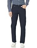 Amazon Essentials Herren 5-Pocket-Stretch-Twillhose, Bequeme Passform, Marineblau, 42W / 29L