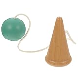 Mikinona Kendama Geschicklichkeitsball aus Holz mit Stabiler Schnur Fördert Hand Auge koordination und Konzentration Langlebiges Motorikspielzeug für Drinnen und Draußen Kinderfreundlich