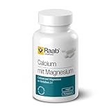 Raab Vitalfood® Calcium mit Magnesium Kapseln (75 Stück) - Kombination aus Calciumcitrat und Magnesiumcitrat 2:1, vegan, gut zu dosieren, Sportler, Unterstützung von Muskeln & Knochen