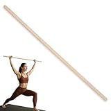 MOE UHANE® Gymnastikstab aus Holz 100 cm für Training, Yoga, Fitness, Mobilität und Gleichgewicht, Holzstab zum Dehnen für Kinder und Erwachsene, Naturholz, 100% ECO, hergestellt in der EU