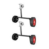 Beavorty 2 Stück Stützräder für Rasentrimmer Leichtes Stahlgestell Ergonomisch Kompatibel mit Rücken und Seitenmähern Anwendbar für Benzin und Elektro freischneider