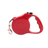 Milisten Automatische Hundeleine Verstellbar Retraktierbar für Kleine Hunde bis Ergonomische Haustier Laufleine mit EIN Finger bedienung und Zugkontrolle Rote Schleppleine für Hunde und