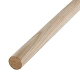 SOTECH Eiche Rundstab glatt Ø30 x 500 mm Rundholz Holzstab zum Basteln oder als Garderobenstange