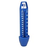 Riuulity Schwimmbad-Thermometer, Große Temperaturanzeige, Wasserthermometer für Pool, Spa, Badewanne, Genau und Einfach zu Bedienen