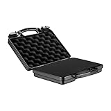 Wiltec Waffenkoffer 310 x 256 x 86 mm für Kurzwaffen, Pistolenkoffer mit Schaumstoffpolsterung für sicheren Transport, Kurzwaffenkoffer mit hoher Traglast und Tragegriff