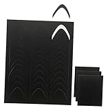 DRESSOOS 4 Blätter French-maniküre-aufkleber Nagelaufkleber Zubehör Flecken Nagelstempel Glitzer-gel-nagellack Nägel Drücken Schablonen Schermaschinen Gel-nagelstreifen Mit Uv-licht Black