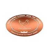 Kupfer-Vogelbadscheibe – 4-Zoll-Wasserreinigungsscheibe, Kupfer-Reinigungsscheibe | Für Outdoor Garten Terrasse Rasen Schüssel Vieh Hühnerstall Geflügelfarm | Natürliche Algenkontrollplatte Fü