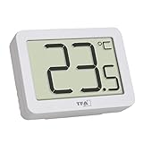 TFA Dostmann Innenthermometer digital, 30.1065.02, Raumtemperatur überwachen, Mini Thermometer, klein, weiß