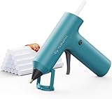 Kabellose Mini-Heißklebepistole mit 20 PCS 7×140mm Klebesticks, 90s Schnellaufheizung, Tragbare Akku-Heißklebepistole für Basteln, DIY, Reparaturen, Handwerk und kreative Projekte – Blau