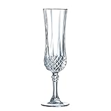 Cristal d'Arques Paris Longchamp Champagnerflöten, 14 cl, glänzend, transparent und hochresistent, in Frankreich hergestellt, Q7341, Durchsichtig , 6 Stück (1er Pack)