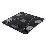 VALICLUD Digitale Körperfettwaage mit USB aufladung Präzise Fitness management waage Solarbetrieben Wissenschaftliches Design Langlebig für Zuhause und Fitness Schwarz