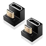 LUIRSAY Mini HDMI auf HDMI Winkel, 2PCS Mini HDMI auf HDMI Adapter 8K@60Hz, 48Gbps UHD2.1, 180 Grad für Kamera/Laptop/Tablet/HDTV/Projektor