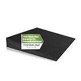 Theraline Sitzkeilkissen orthopädisch für Bürostuhl aus hochwertigem Schaumstoff, ergonomischer Sitzkeil für Auto, Keilkissen Stuhl mit abnehmbarem Bezug, schwarz, 100% Baumwolle, waschbar bei 60°C