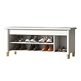 Hocker, Stuhl, Massivholz, Schuhwechselhocker, Tür, Veranda, Klappbezug, kann sitzen und tragen, Schuhhocker, Schuhschrank, Sitzhocker, integriertes Schuhregal für den Eingangsbereich (Farbe: B,