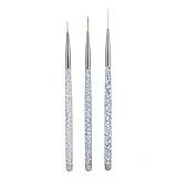 Kuuleyn Nail Art Stifte, 3-teiliges professionelles Nail Art Liner-Pinsel-Set, Mal- und Zeichnungspinsel-Set, Maniküre-Werkzeuge