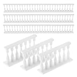 WEKAMOS 24 Stück Miniatur Feengartenzaun aus Kunstharz Kleiner Diorama Zaun mit Römischem Design Langlebiges Puppenhaus Geländer für Selbstgemacht Sandtisch und Feengartenprojekte