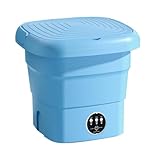 Tragbare faltbare Waschmaschine – leise Waschmaschine | Kleine Campingwaschmaschine, Touchscreen-Waschmaschine mit Timing-Funktion mit Adapter, platzsparende Waschmaschine Miini für Zuhause, App