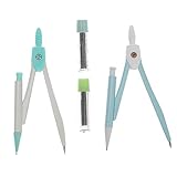 ROMISBABA 4 Sätze Zirkel geometry set geometrieset kreiseziehen bürogadges schulzeug bürozubehör Lieferungen Textmarker Schule Notizen zurück zu Schulmaterial Kompass mit Mine Eisen Blue