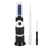 Jeenuuder Tragbares Refraktometer, RHB-90ATC Digital 0-90 % Digital Refraktometer, Honey Moisture Tester, Sugar Content Meter