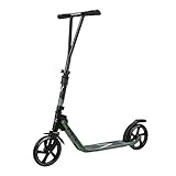 HUDORA Kinder & Jugendliche BigWheel Generation V 205, Oliv | Leicht Faltbarer Scooter Roller Big Wheel | Tretroller mit extra hoher Laufruhe