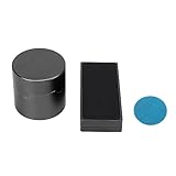 Segrehy Magnetischer Billard-Kreidehalter, Aluminiumlegierung, Fester Clip, tragbare Snooker-Queue-Kreidebox, für Billard (Black)