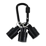 Bohrerhalter mit 1/4-Zoll-Schäften, Schlüsselanhänger-Schäfte, Bithalter und Karabiner-Clips für einfachen Transport