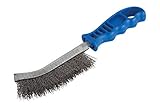 wolfcraft Stahldraht-Handbürste - 2715000 - Zum Entrosten und Reinigen - für Metall, Blech, Holz, Stein