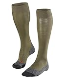 FALKE Herren Wandersocken TK2 Explore Knee High M Kh Wolle Funktionsmaterial antiblasen dick 1 Paar, Grün Olive 7830, 42-43