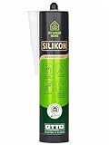 MY GREEN HOME Sanitär-Silikon Weiß 300 ml – Elastische Dichtmasse für Bad, Dusche, Waschbecken, WC, Fliesen, Naturstein sowie Innen- & Außenbereich