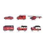 ZIXINNKC Legierung Auto Modell Fahrzeug Flugzeug Modell Set Erkundung Farberkennung Kleinkind Spielzeug 3 Jahre Alt Oben Kinder (Feuerwehrauto 6-teiliges Set)