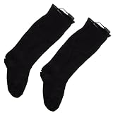 BESTonZON Elektrisch Beheizbare Wintersocken Elastische Wärmeisolierende Baumwoll heizsocken für Outdoor Wandern und Kalte Temperaturen Batteriebetrieben ohne Batterien