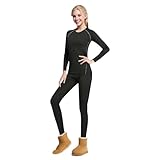 Thermo Unterwäsche Set Unisex Damen Herren Skiunterwäsche Winter Thermowäsche Set Funktionswäsche Anti-Bakteriell Und Flexibel Skiunterwäsche Jagdbekleidung Herren