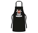 Alsino Personalisierte Grillschürze - Individuelle BBQ-Schürze mit Namen & Wunschtext - Perfekt für Grillmeister, Motiv wählen:Motiv 5