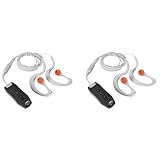 Qhpnunhq 2 x MP3-Musik-Player mit Bluetooth und Unterwasser-Kopfhörern, für Schwimmtouren, Wassersport, kurzes Kabel, 4 GB, Schwarz