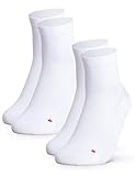 Occulto Herren & Damen kurze Rennradsocken 2er Pack (Modell: Thomas), Quarter Fahrradsocken Weiß 43-46