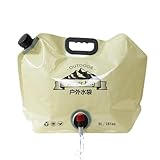 Faltbarer Wasserbehälter, 8 l Wassertank mit Zapfhahn – Wasserflasche, tragbarer Wasserspeicherbehälter für Camping, Wandern, Rucksackreisen