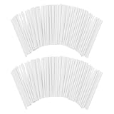 LIGIGWASH 300 Stück Weiße Papier Lollisticks Candy Making Sticks für Cake Pops Dessert DIY Bastelprojekte Cocktail Rührstäbchen Umweltfreundlich Leicht Portable