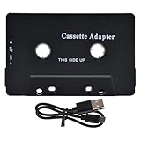 Gsycle Autoskassetten -Player -Adapter, Auto -Bluetooth -Kassetten -Empfänger -Konverter -Autokande -Player -Adapter mit USB -Kabel für Auto Schwarz