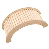 Hemobllo Hamster Holzbrücke aus Robustem Material Beißfestes Kletterspielzeug für Kleine Haustiere Fördert Bewegung und Gesundheit Mittelgroße Nagerbrücke für Spiel und Training