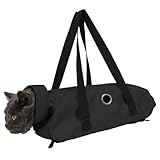 Tragetasche für Katzen, faltbar, ergonomisch, tragbar, mit Tragegurt, Nylon-Katzentrage zum Wandern, Spazierengehen, Reisen