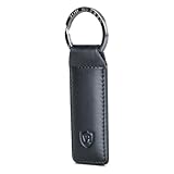 VON HEESEN® Schlüsselanhänger Leder mit Geschenkbox I Schlüssel Organizer Schlüsselband Schlüsselbund Schlüsselhalter I Geschenk für Damen & Herren (Schwarz)